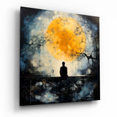 Night And Moonlight Glass Wall Art.